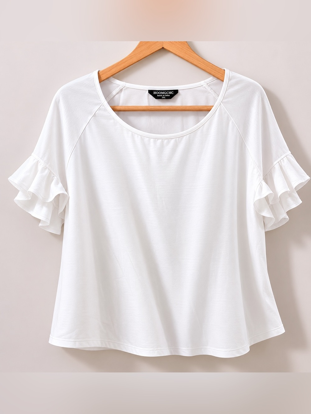 BloomChic White Ruffle Sleeve Women's Top 14/16